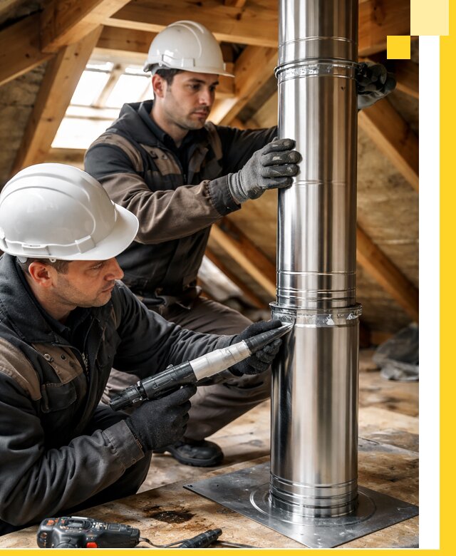 Монтаж дымоходов для каминов в Соли-Илецке с гарантией качества