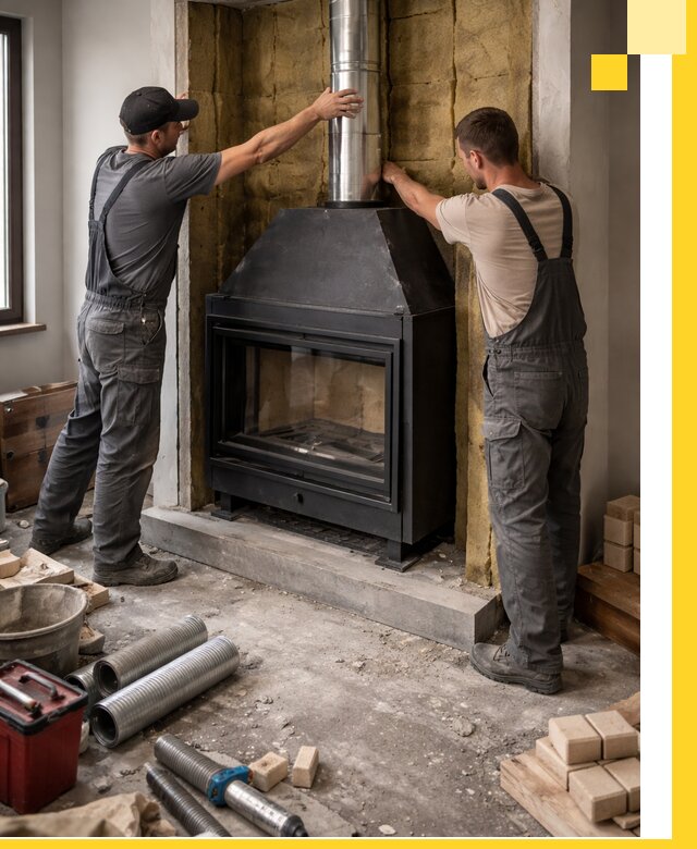Изготовление и монтаж закрытых каминов в Соли-Илецке под ключ