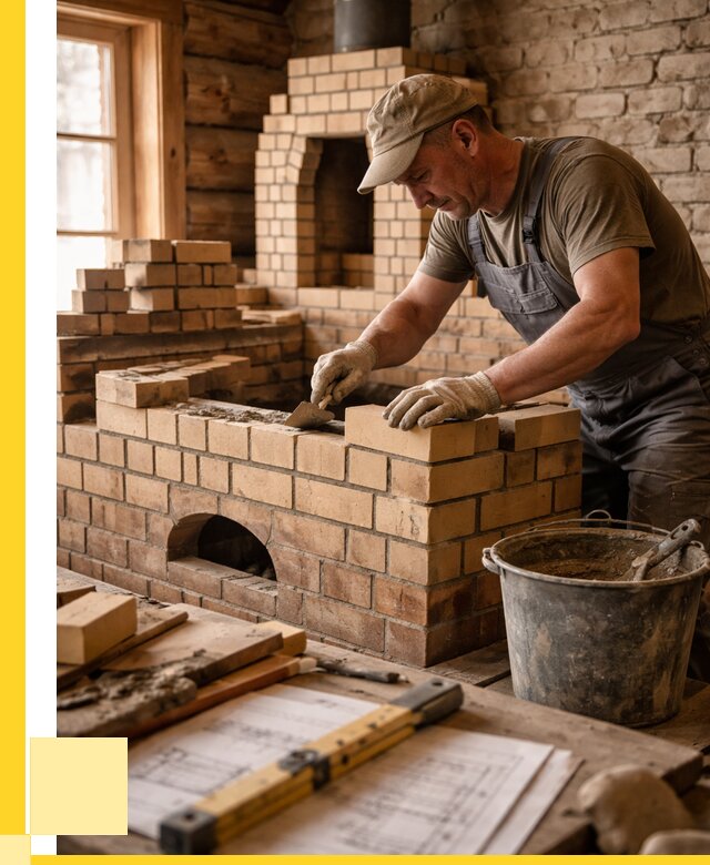 Кладка печей из кирпича в Соли-Илецке цены от 31254 р. - ЭриданСои