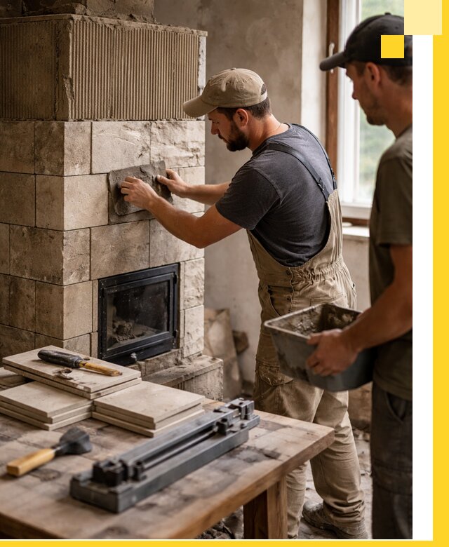 Профессиональная облицовка печей в Соли-Илецке: керамика и камень