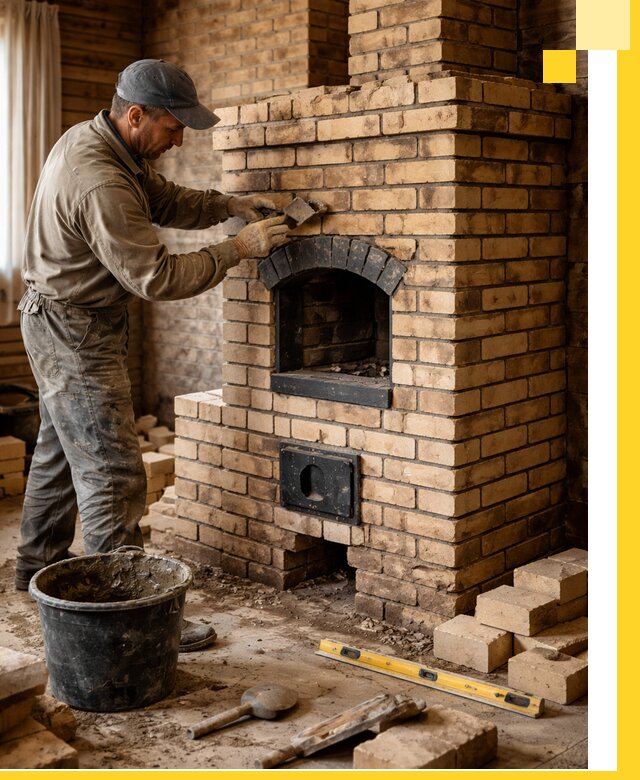 Кирпичные печи под ключ в Соли-Илецке: проектирование и кладка