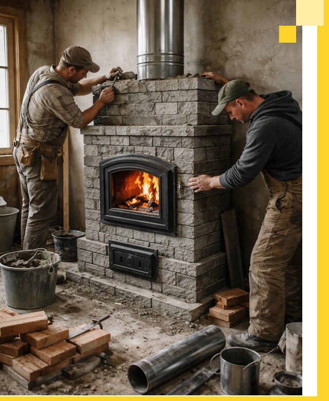 Производство, поставка и монтаж дровяных печей в Соли-Илецке