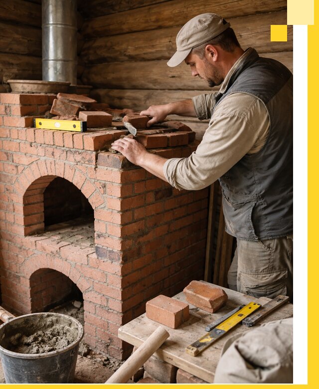 Изготовление и установка русских печей в Соли-Илецке под ключ