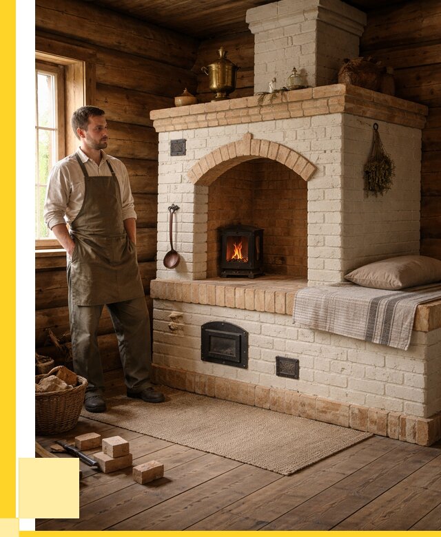 Русские печи с лежанкой под ключ в Соли-Илецке от 156270 р. ЭриданСои