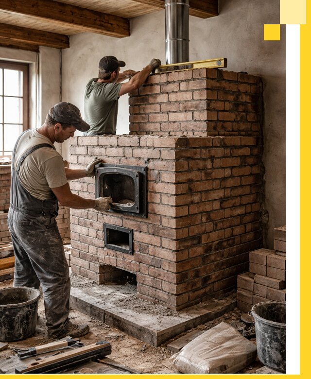 Печи для загородного дома под ключ в Соли-Илецке — монтаж и сервис