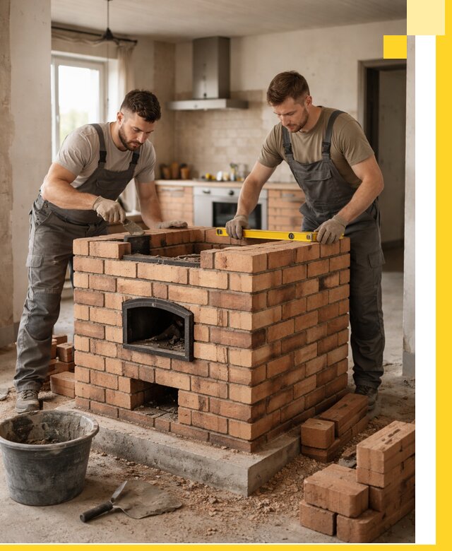 Установка и монтаж печей в частном доме в Соли-Илецке под ключ