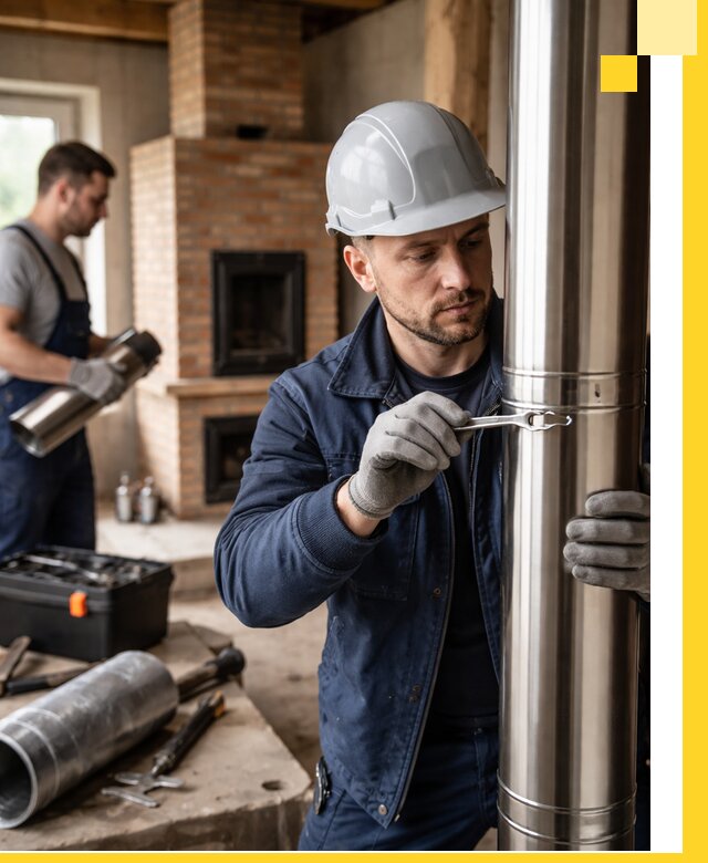 Профессиональный монтаж дымоходов для печей в Соли-Илецке