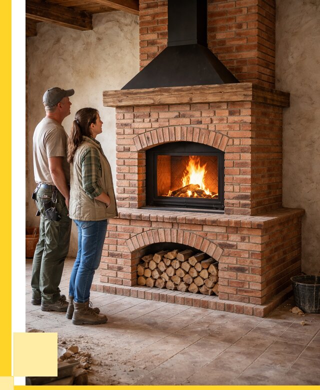 Печи камины из кирпича в Соли-Илецке от 125016 р. | ЭриданСои