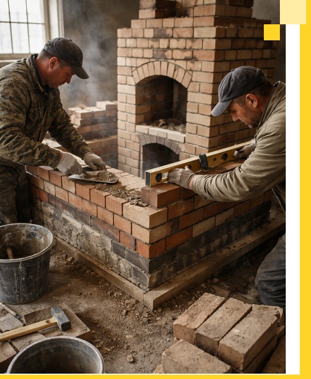 Изготовление и монтаж печей и каминов из кирпича в Соли-Илецке