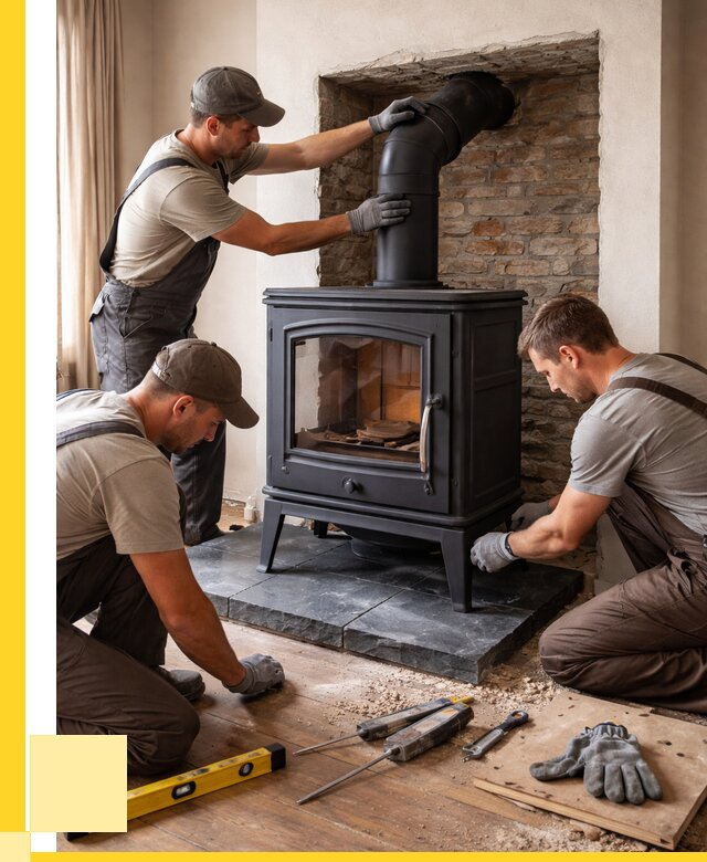 Монтаж печи камина в частном доме в Соли-Илецке от 26045 р. | ЭриданСои