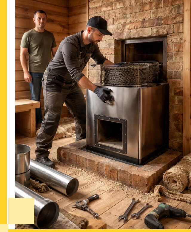 Монтаж банных печей под ключ в Соли-Илецке от 18752 р., ЭриданСои