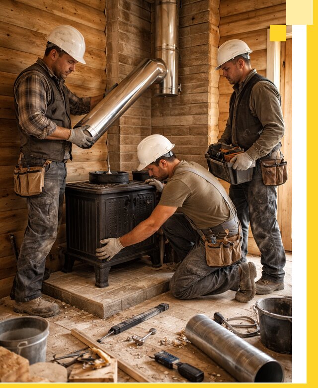 Профессиональный монтаж банных печей и дымоходов в Соли-Илецке