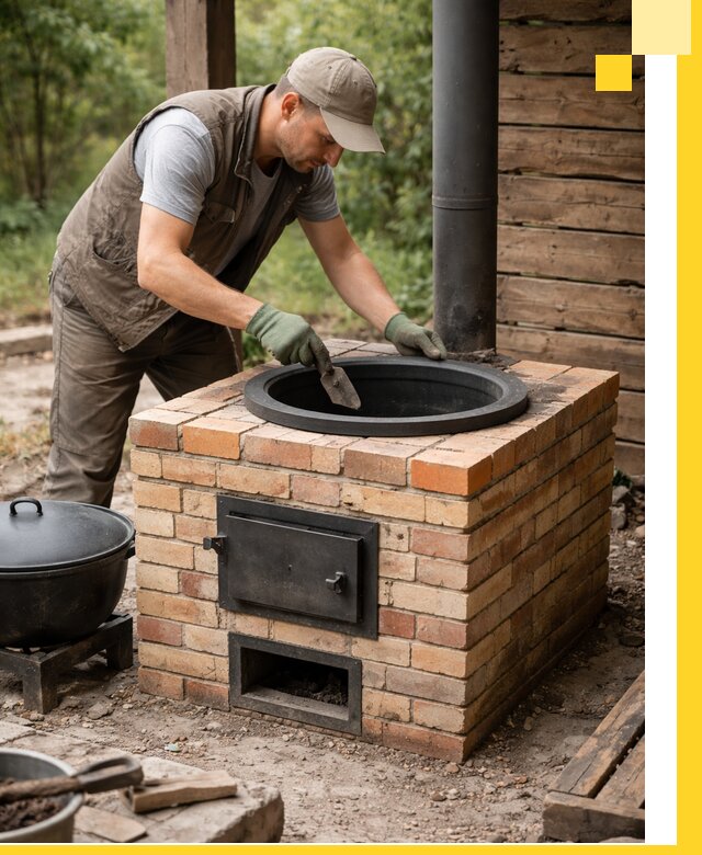 Изготовление и установка печей для казана в Соли-Илецке под ключ