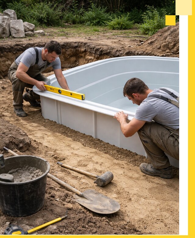 Производство и установка пластиковых бассейнов в Соли-Илецке под ключ
