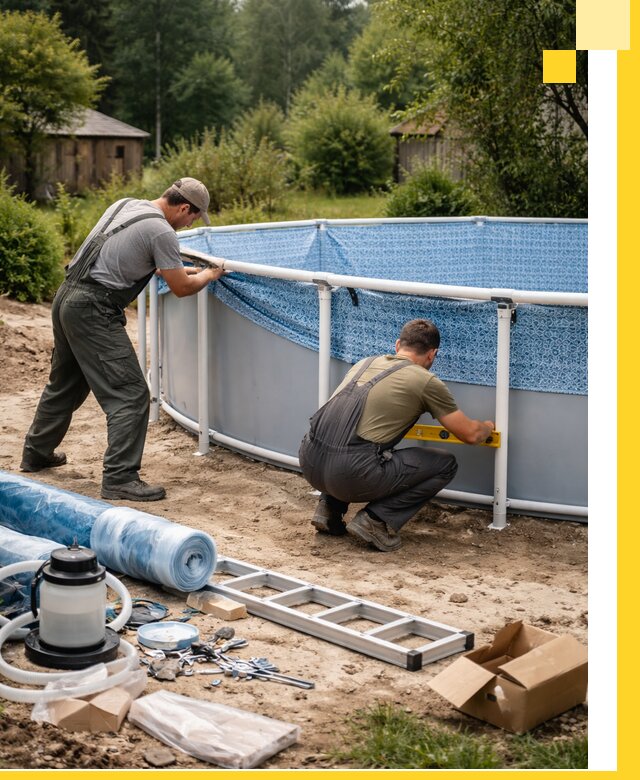 Установка и монтаж каркасных бассейнов в Соли-Илецке под ключ