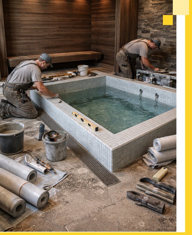 Установка и строительство бассейнов для сауны в Соли-Илецке