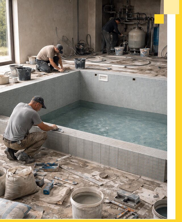 Строительство и монтаж бассейнов в помещении в Соли-Илецке