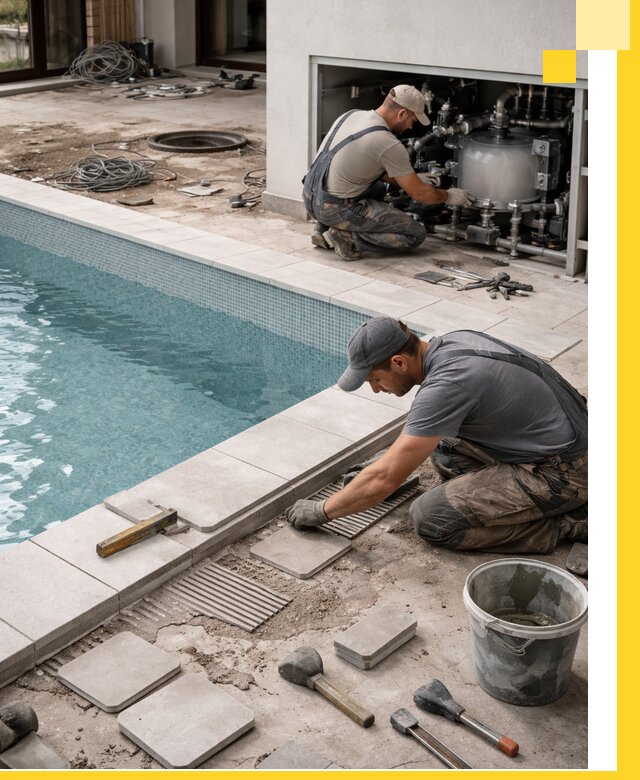 Строительство и монтаж бассейнов в коттедже в Соли-Илецке