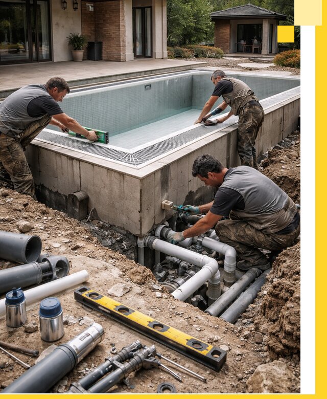 Строительство переливных бассейнов в Соли-Илецке под ключ