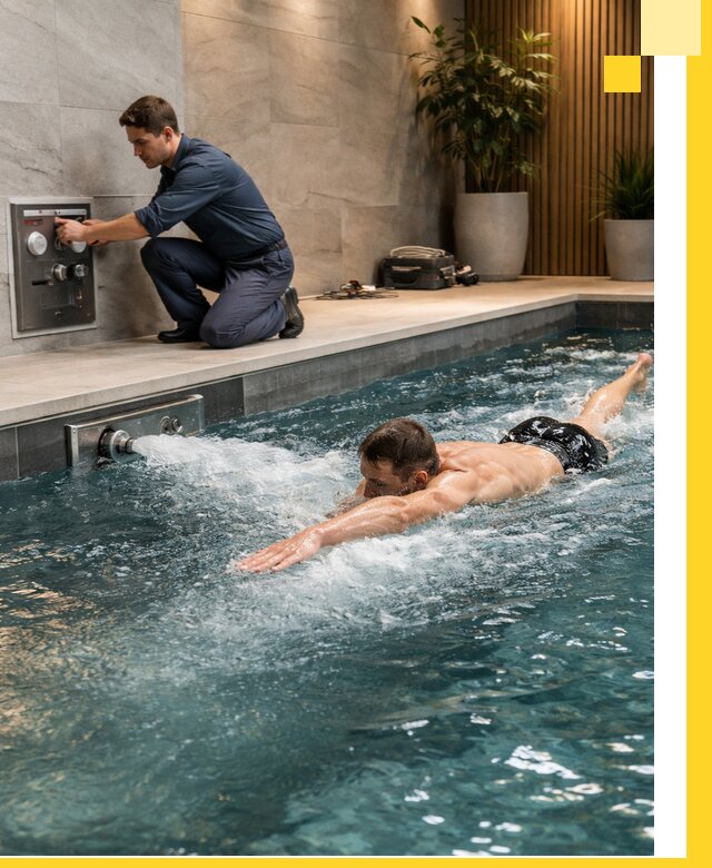 Проектирование и монтаж бассейнов с противотоком в Соли-Илецке