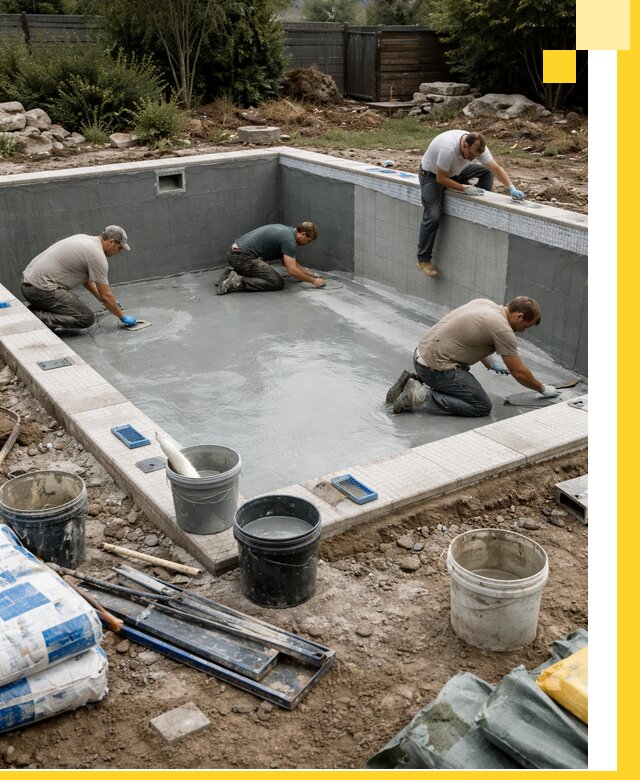 Изготовление и монтаж чаши бассейна под ключ в Соли-Илецке