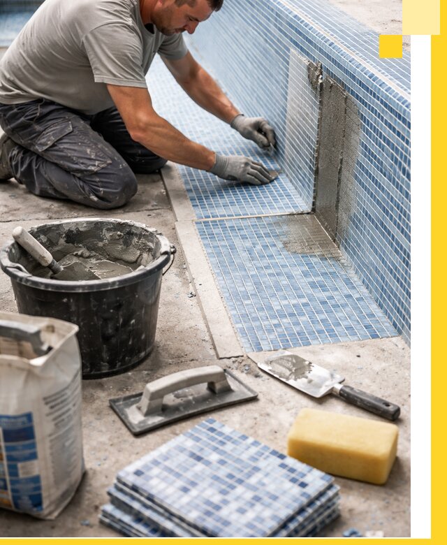 Укладка и ремонт мозаики для бассейнов под ключ в Соли-Илецке