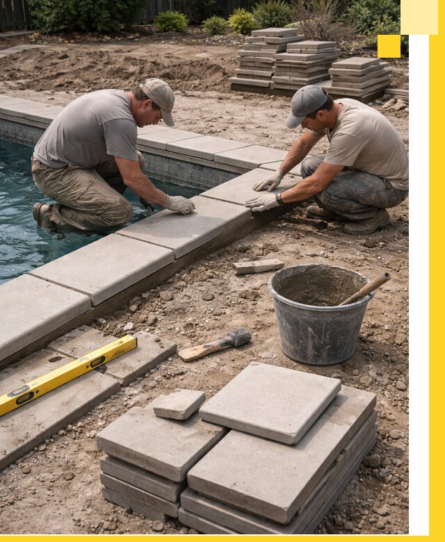 Установка и изготовление копингового камня для бассейнов в Соли-Илецке