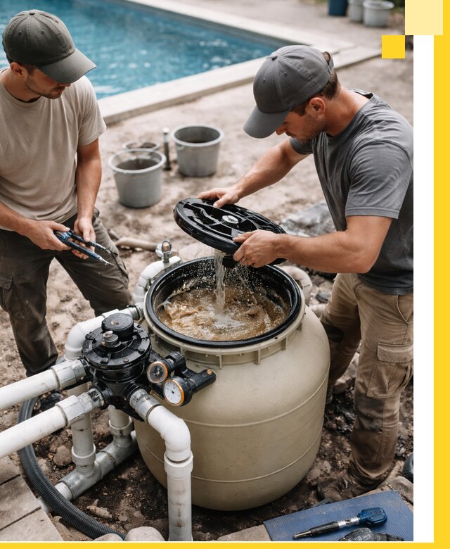 Установка и обслуживание песочных фильтров для бассейнов в Соли-Илецке