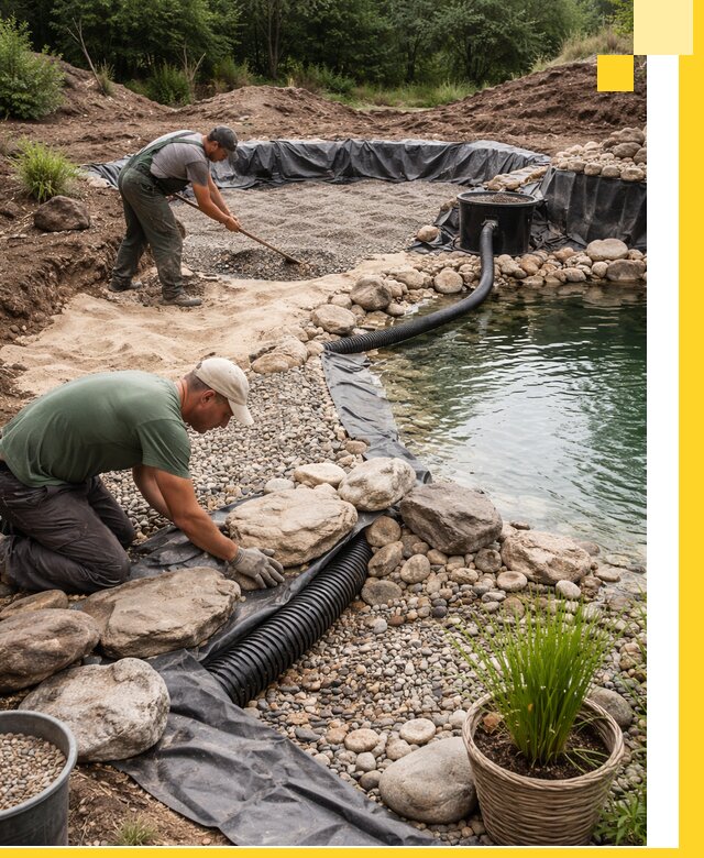 Строительство природных бассейнов и озер в Соли-Илецке под ключ