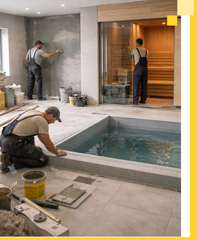 Проектирование и строительство сауны с бассейном в Соли-Илецке