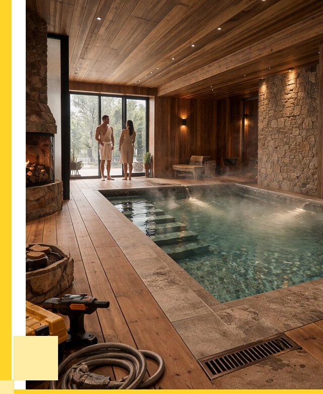 Проекты бань с бассейном под ключ в Соли-Илецке от 78135 р., ЭриданСои