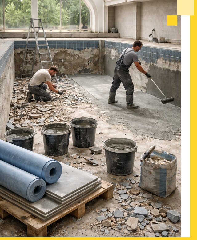 Реконструкция бассейнов в Соли-Илецке: ремонт, гидроизоляция