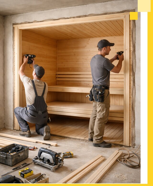 Монтаж саун под ключ в Соли-Илецке — проектирование и установка