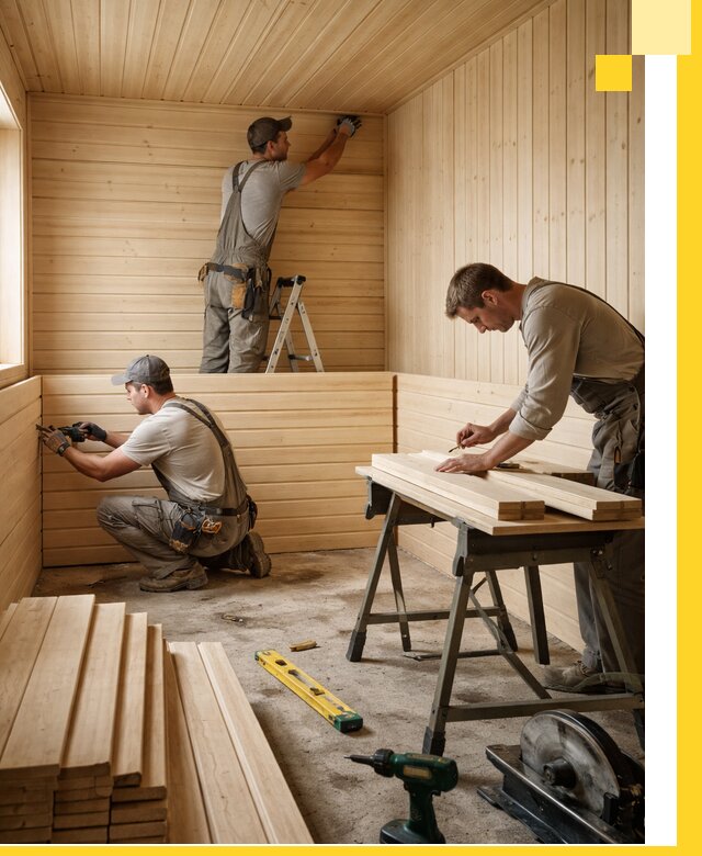 Обшивка саун в Соли-Илецке из натуральной древесины под ключ