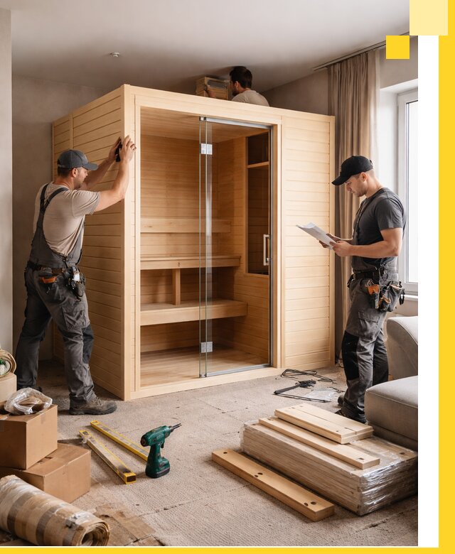 Установка и благоустройство саун в квартире в Соли-Илецке