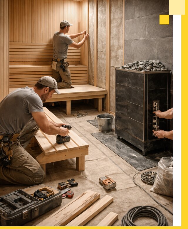Дизайн и строительство интерьерных саун под ключ в Соли-Илецке