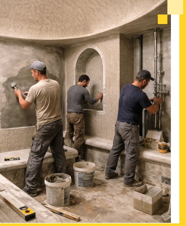 Профессиональный монтаж хамамов под ключ в Соли-Илецке с гарантией