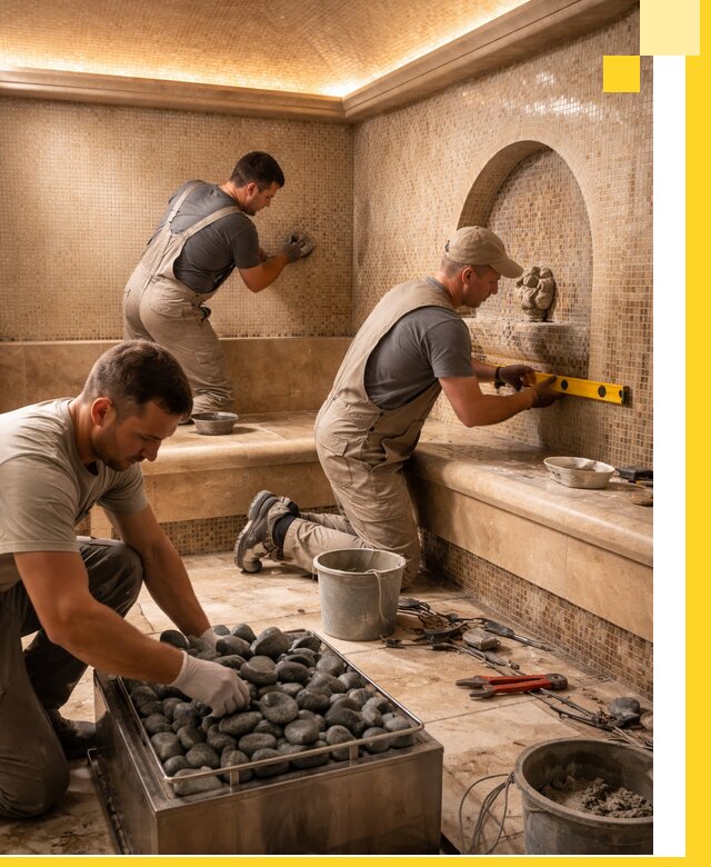 Проектирование и строительство хамама и сауны в Соли-Илецке